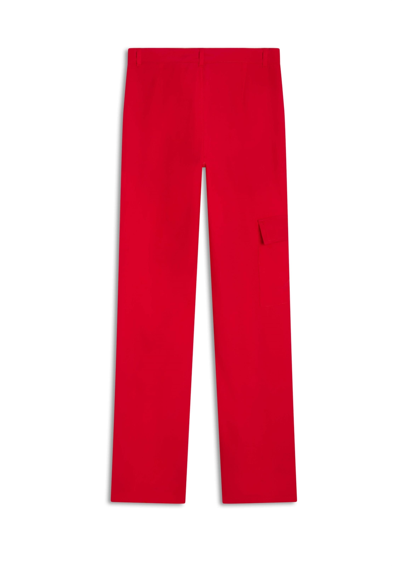 Calça Straight Cargo Vermelho