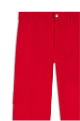 Calça Straight Cargo Vermelho