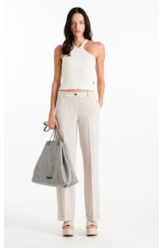 Calça Tailoring Straight Barra Italiana Areia
