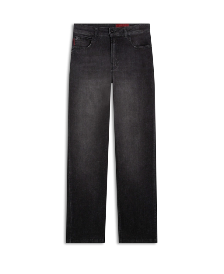 Calça Techno Black Reta Lav.Black C/ Grampos