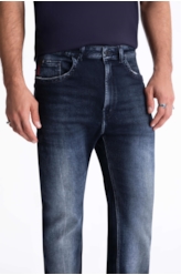 Calça Techno Joggin Indigo Slim 1852 Lav.Escuro c Tie Dye