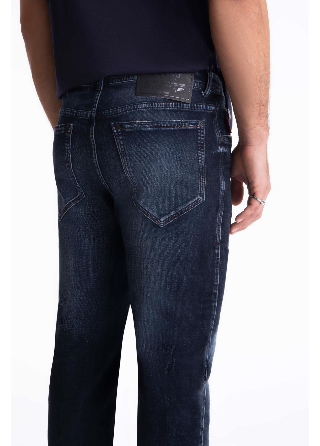 Calça Techno Joggin Indigo Slim 1852 Lav.Escuro c Tie Dye