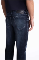 Calça Techno Joggin Indigo Slim 1852 Lav.Escuro c Tie Dye