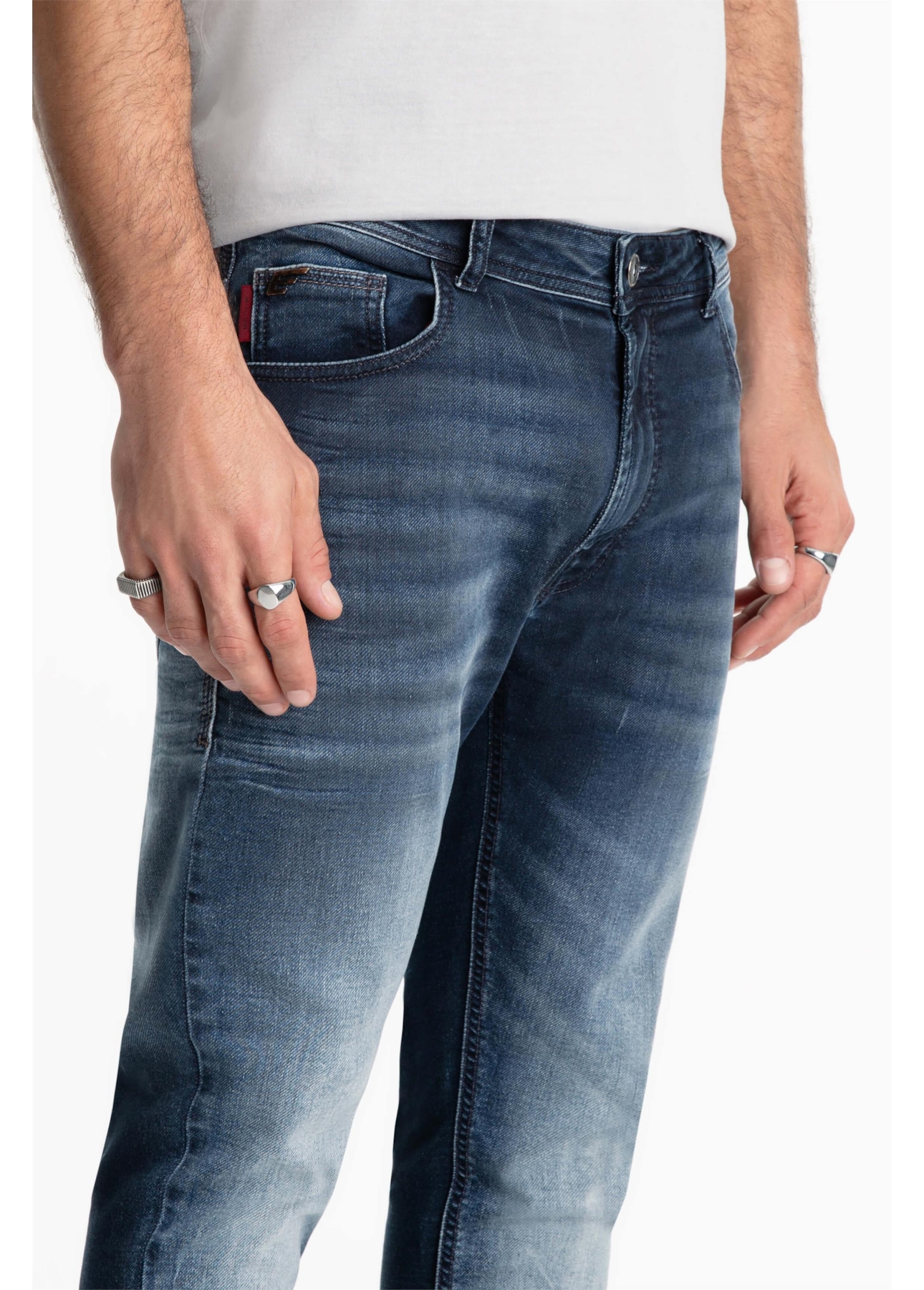 Calca Techno Jogging Indigo Skinny 1341 Lav.Escuro C/Used