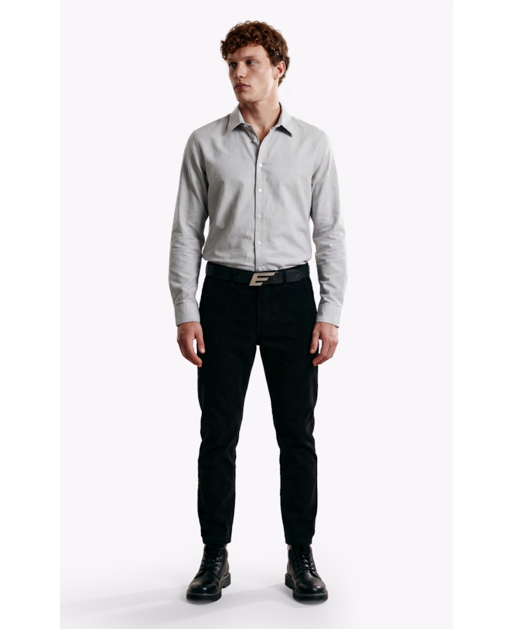 Calça Veludo Slim Preto