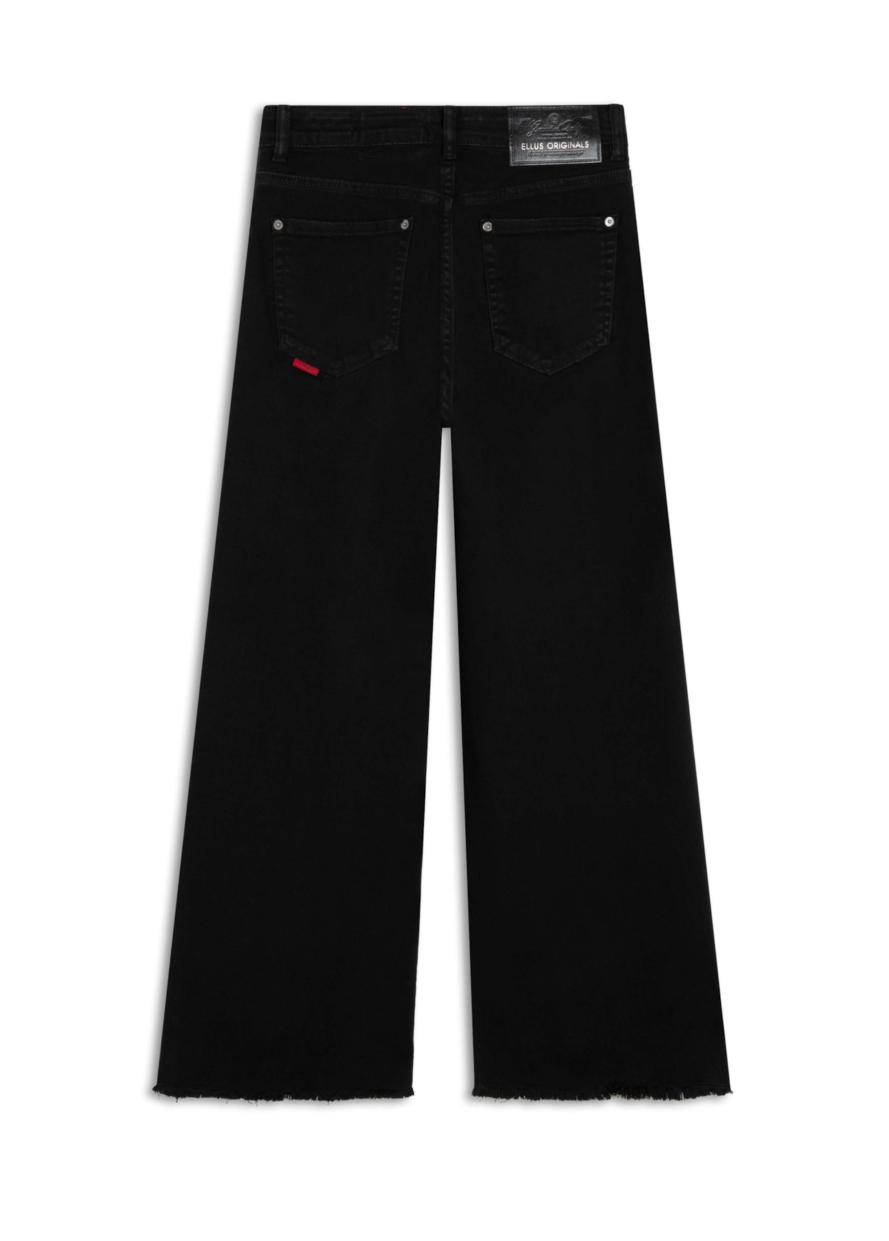 Calça Vintade Demim Color Wide Leg Cropped Preto