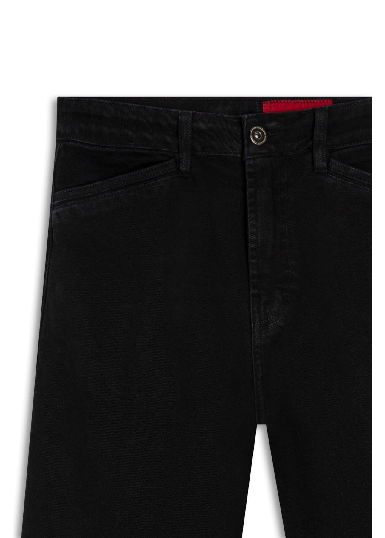 Calça Vintade Demim Color Wide Leg Cropped Preto