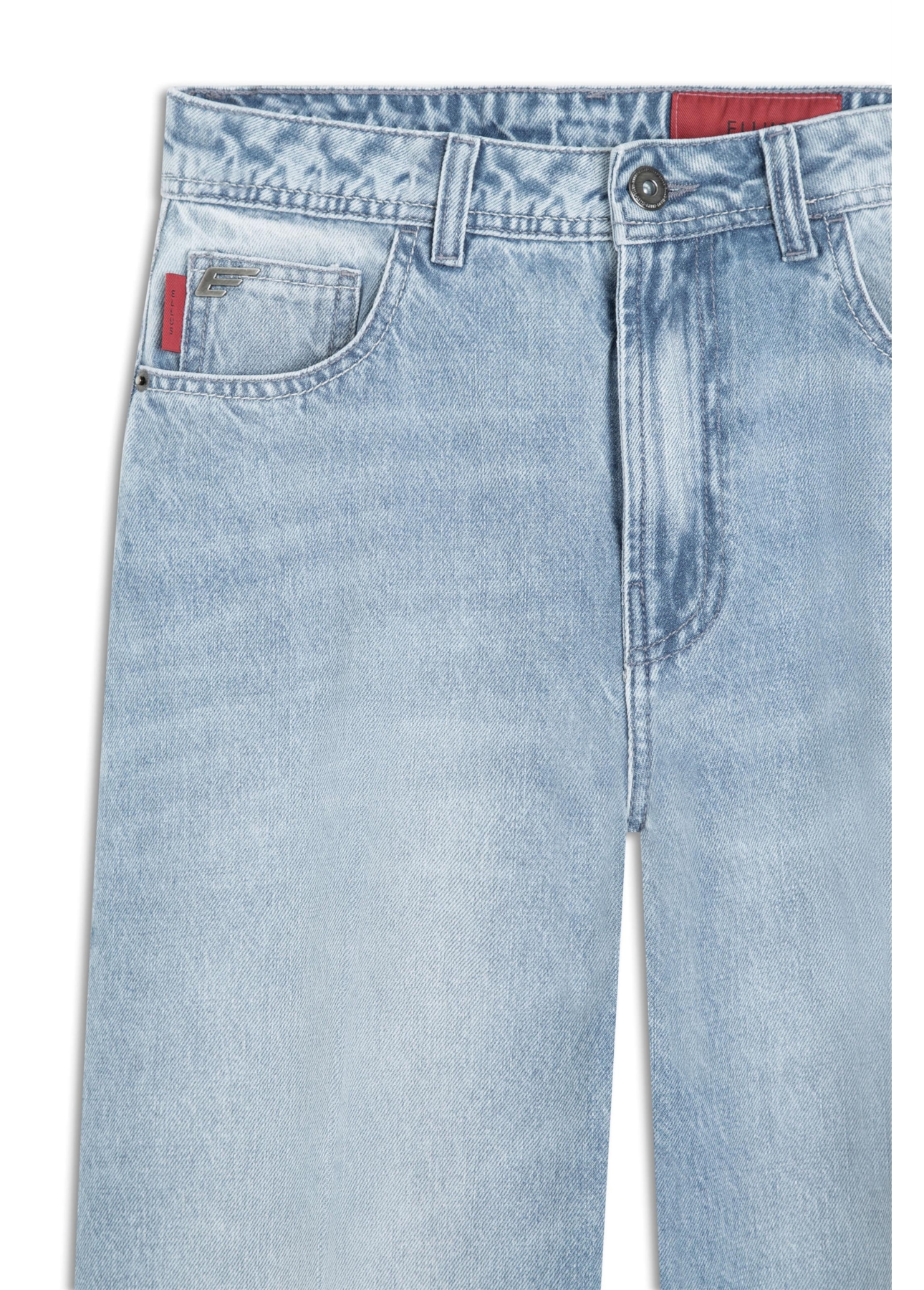 Calça Vintage Denim Baggy Destroyer 1805-Lav.Claro C/Vint.+pu