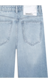 Calça Vintage Denim Baggy Destroyer 1805-Lav.Claro C/Vint.+pu