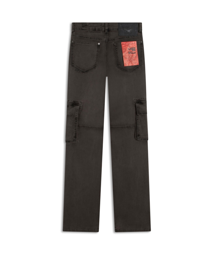 Calça Vintage Denim Color Cargo Castor