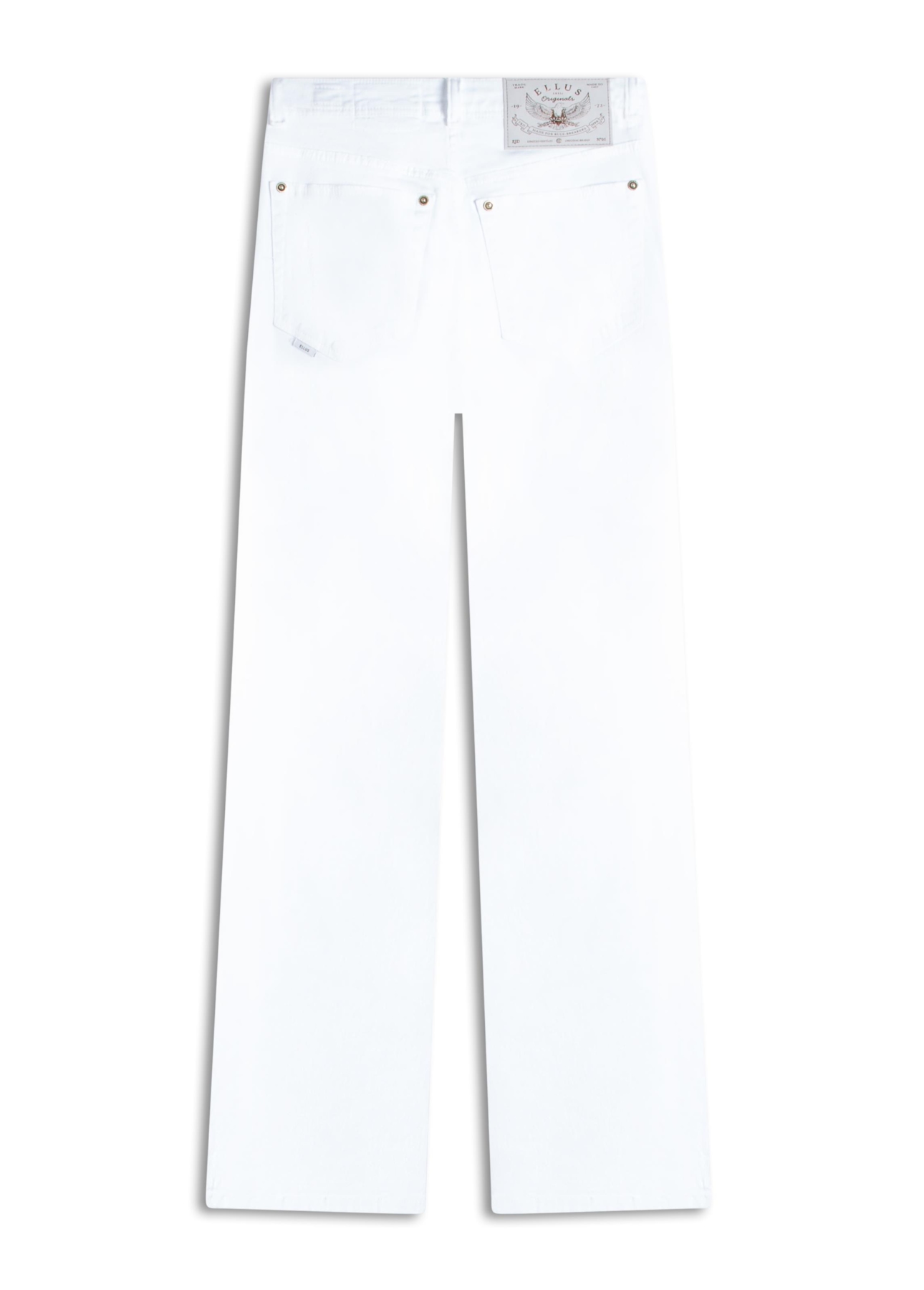 Calça Vintage Denim Color Flare 5 Pockets Branco