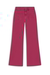 Calça Vintage Denim Color Flare Magenta