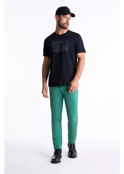 Calça Vintage Denim Color Folha