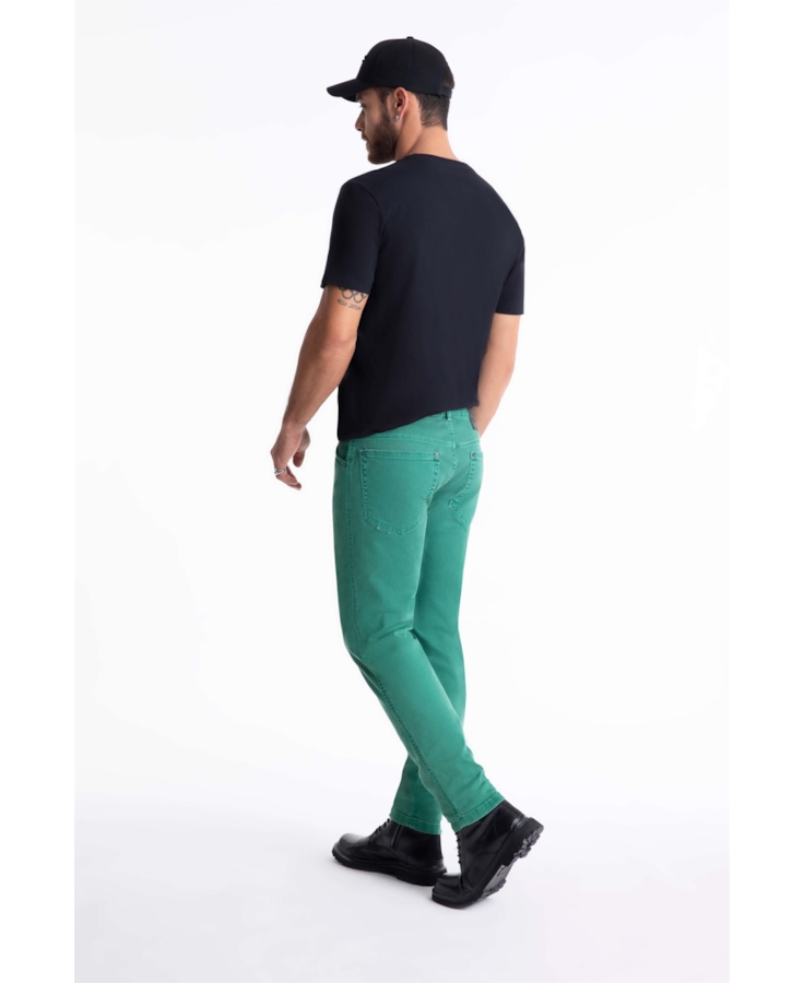 Calça Vintage Denim Color Folha