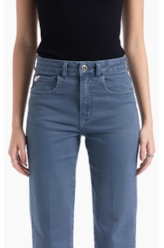 Calça Vintage Denim Color Gisele Azul Carbono