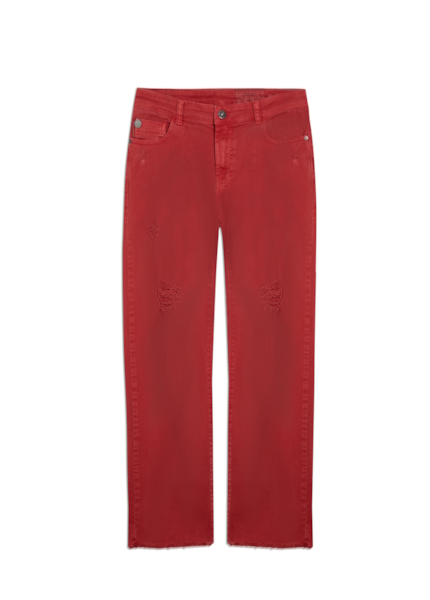 Calça Vintage Denim Color Low Rise Terra
