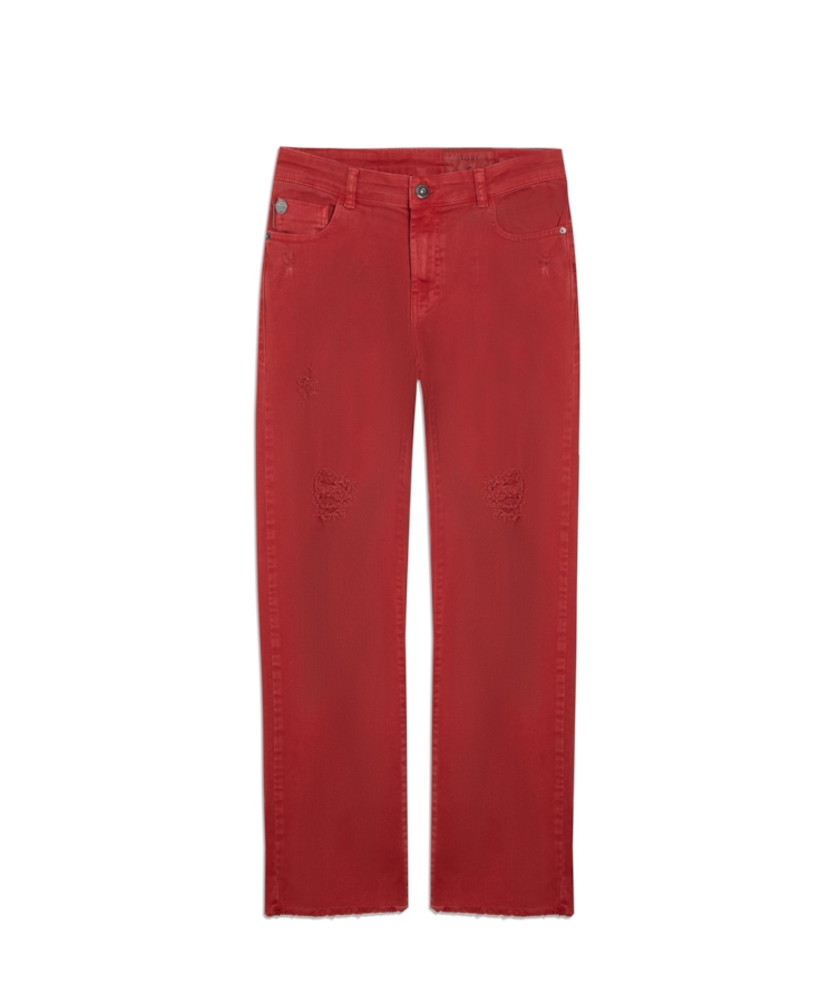 Calça Vintage Denim Color Low Rise Terra