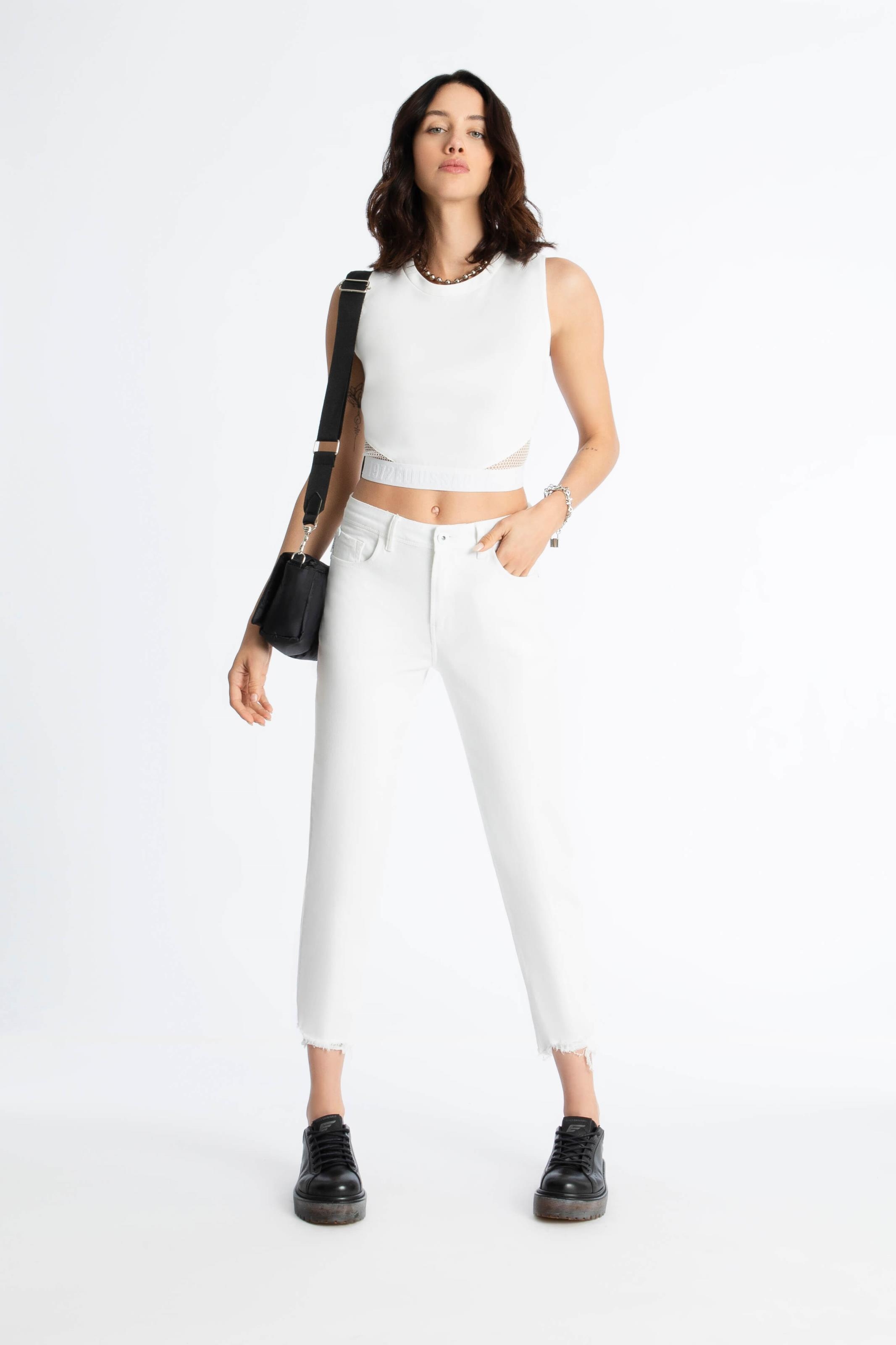 Calça Vintage Denim Color Mom Branco