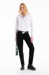 Calça Vintage Denim Color Mom Preto
