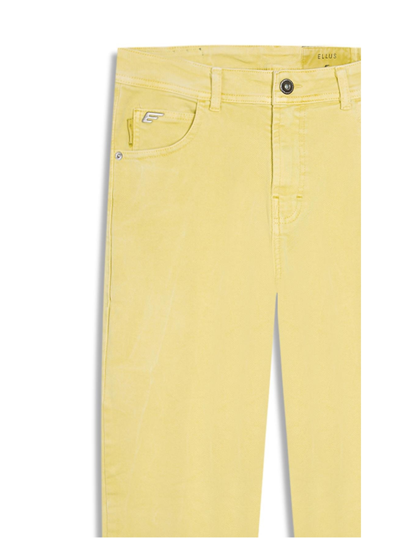 Calça Vintage Denim Color Recorte Citrus