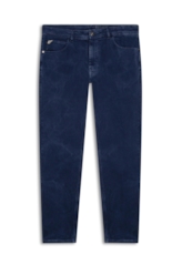 Calça Vintage Denim Color Recorte Marinho