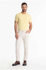 Calça Vintage Denim Color Recorte Sandy