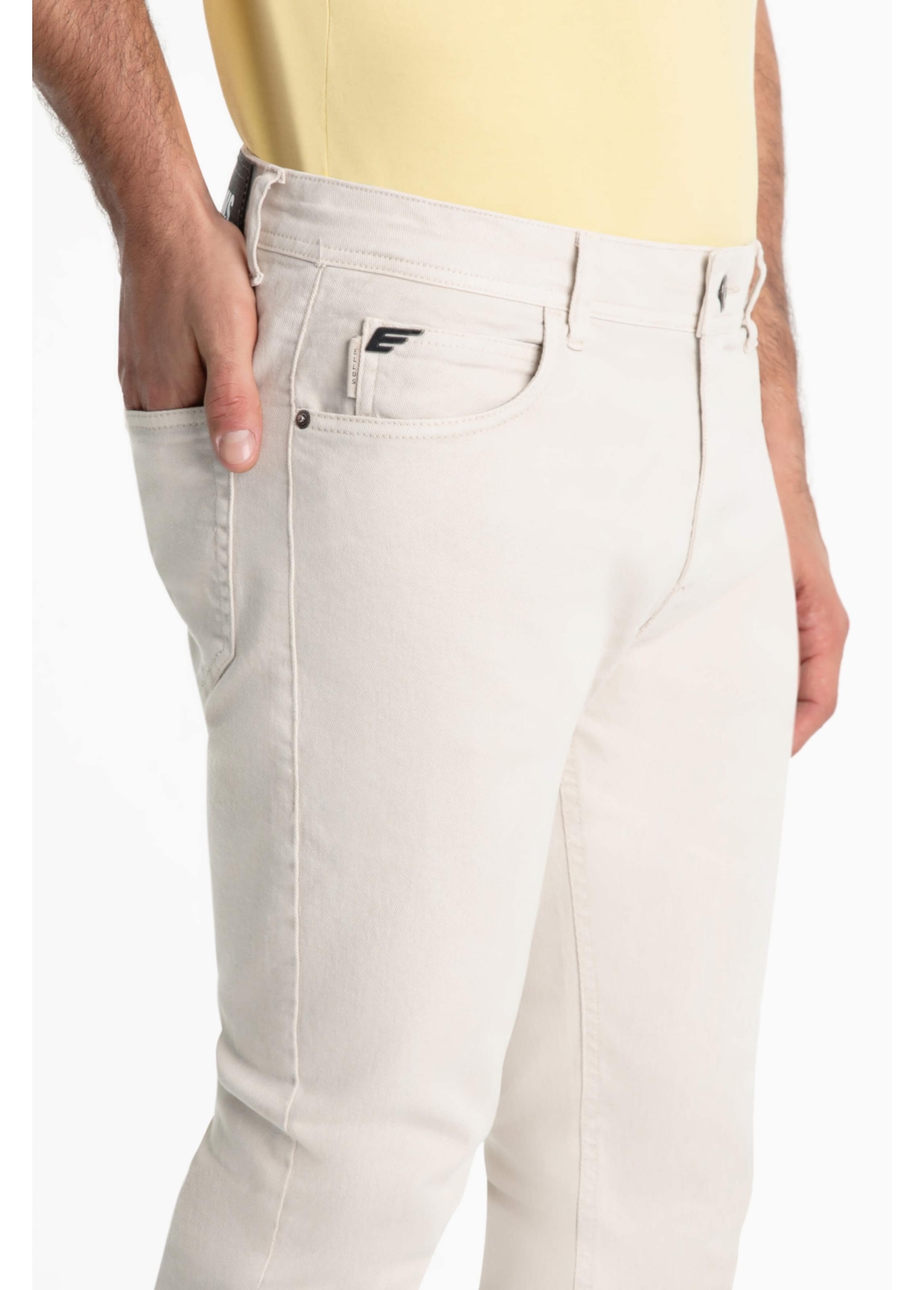 Calça Vintage Denim Color Recorte Sandy