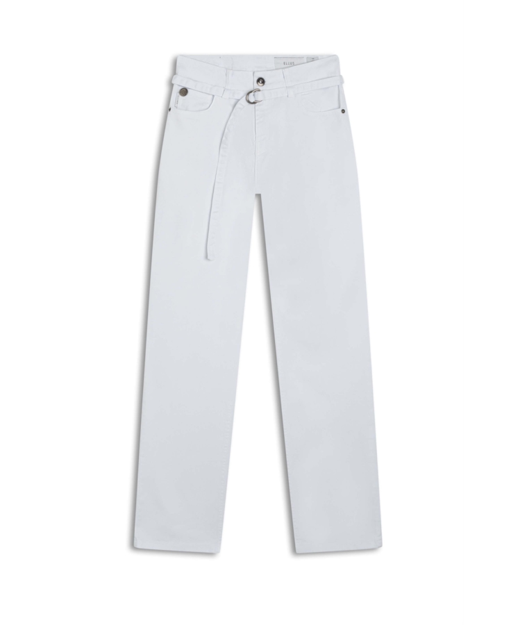 Calça Vintage Denim Color Reta Branco