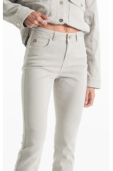 Calça Vintage Denim Color Skinny 5 Pockets Silver