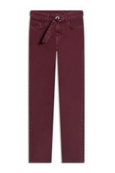 Calça Vintage Denim Color Skinny Bordeaux