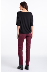 Calça Vintage Denim Color Skinny Bordeaux