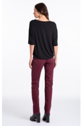 Calça Vintage Denim Color Skinny Bordeaux