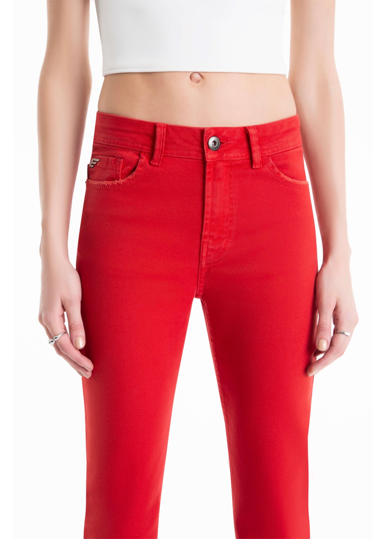 Calça Vintage Denim Color Skinny Rubi
