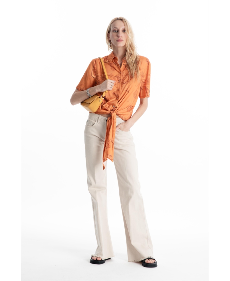 Calça Vintage Denim Color Super Flare Sandy