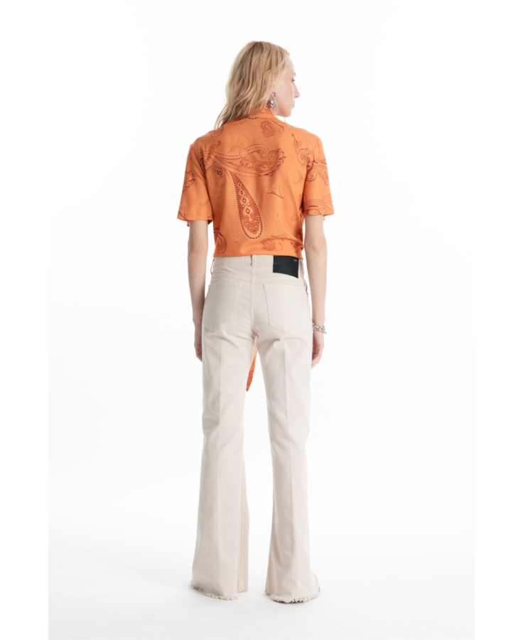 Calça Vintage Denim Color Super Flare Sandy