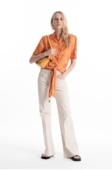 Calça Vintage Denim Color Super Flare Sandy
