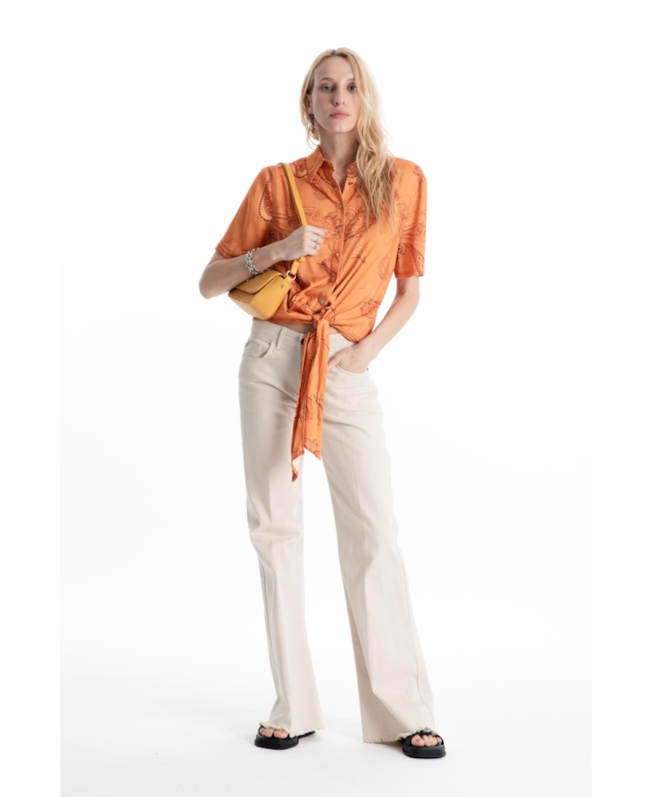 Calça Vintage Denim Color Super Flare Sandy