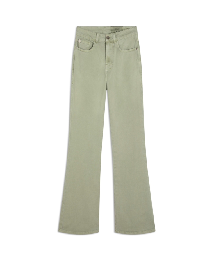 Calça Vintage Denim Color Verde Seco