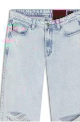 Calca Vintage Denim Low Rise Destroyer Lav.Delave C/Puidos