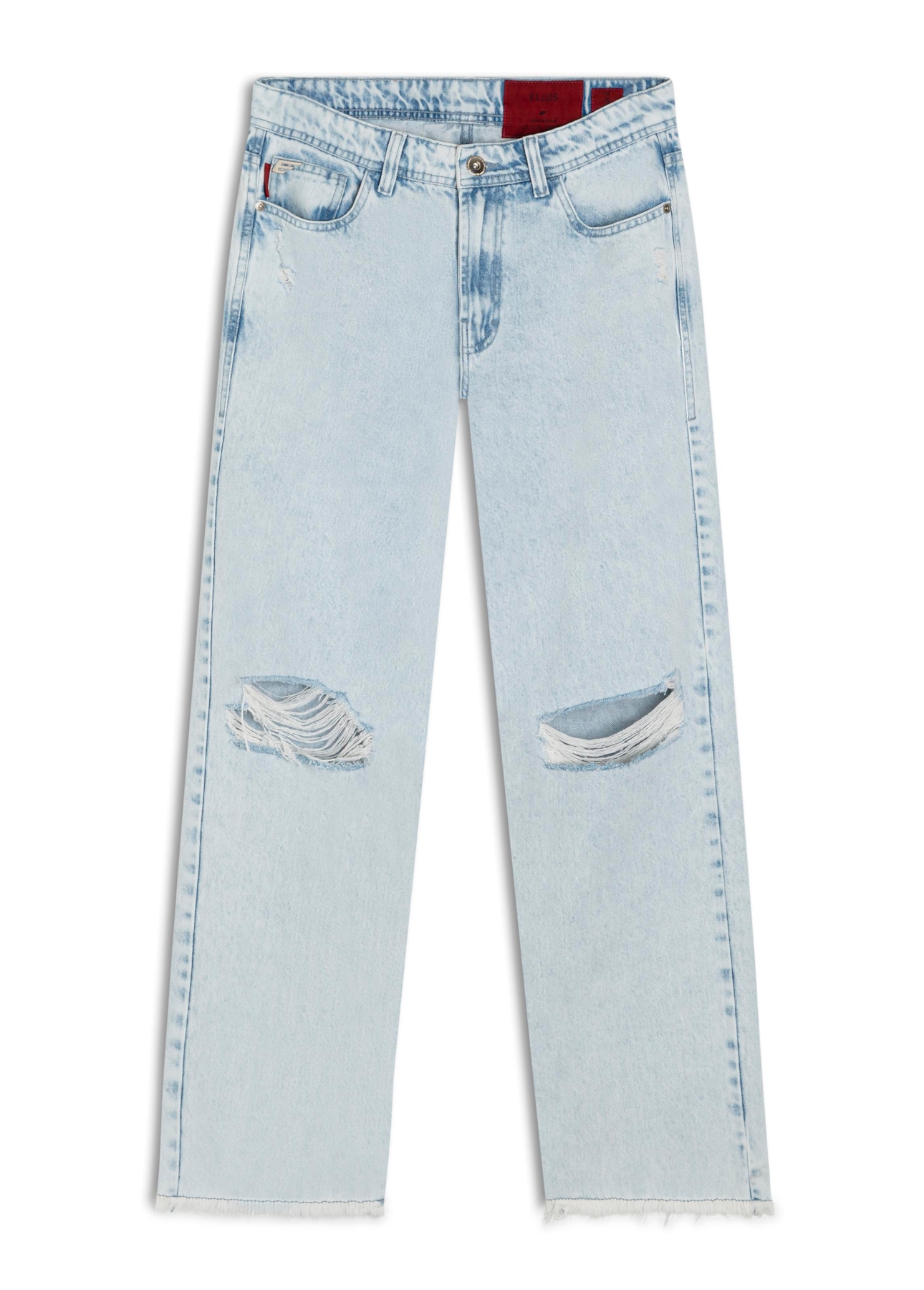 Calca Vintage Denim Low Rise Destroyer Lav.Delave C/Puidos