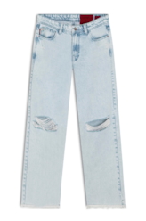 Calca Vintage Denim Low Rise Destroyer Lav.Delave C/Puidos