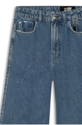 Calça Vintage Denim Wide Leg Cropped 2nd Floor S55-Lav.Medio C/ Luva