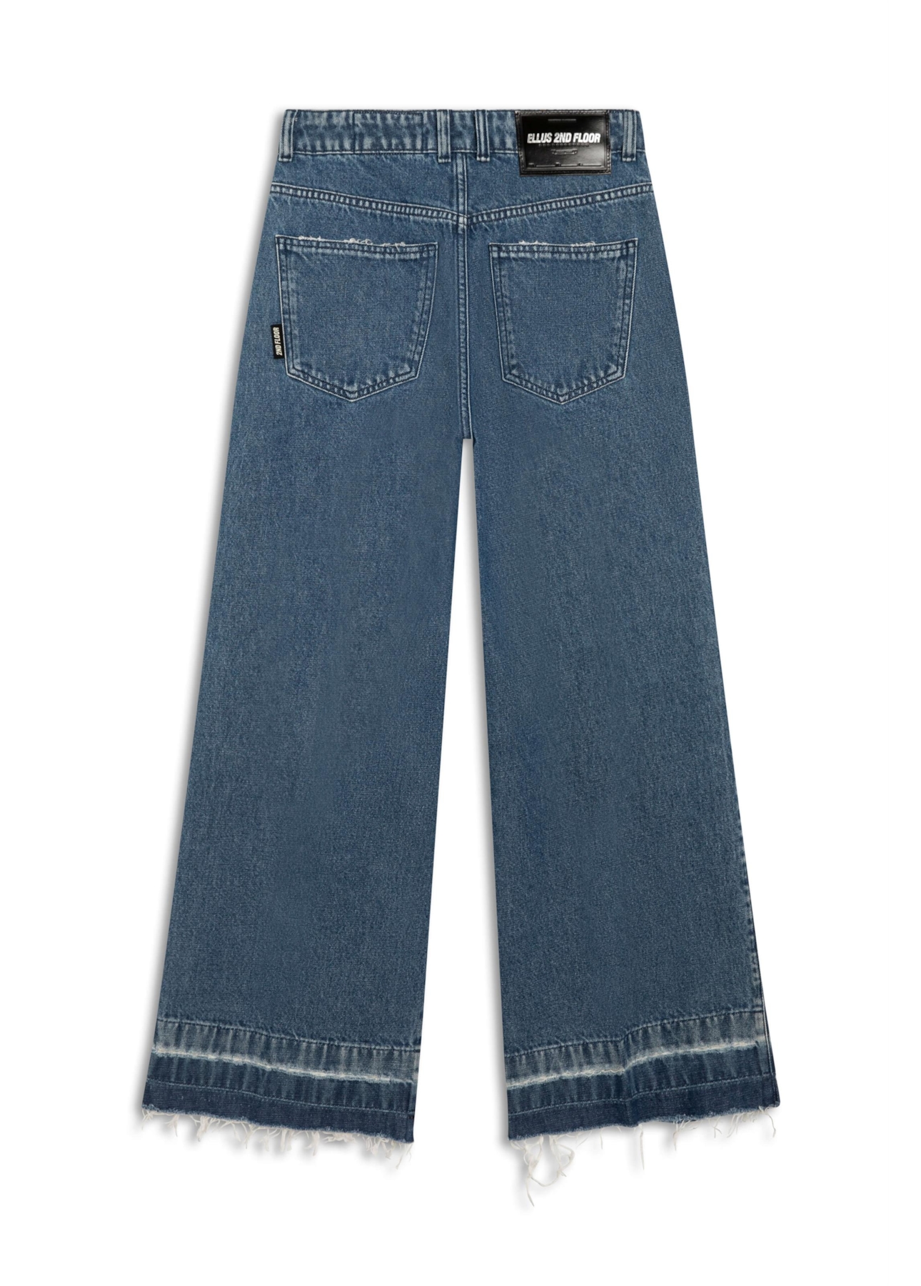 Calça Vintage Denim Wide Leg Cropped 2nd Floor S55-Lav.Medio C/ Luva