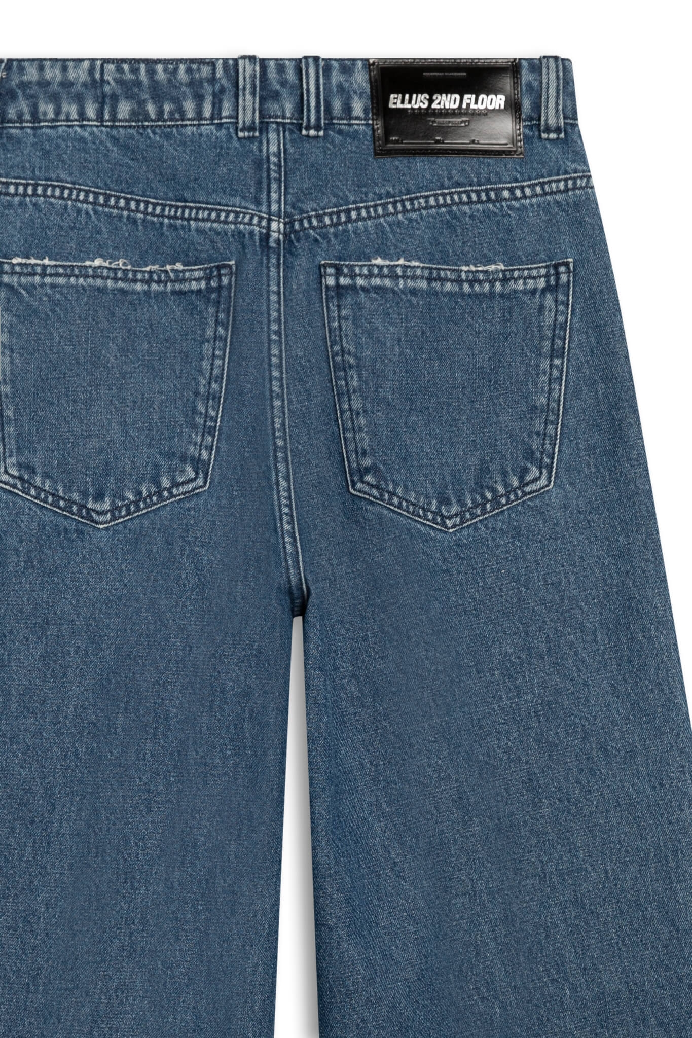 Calça Vintage Denim Wide Leg Cropped 2nd Floor S55-Lav.Medio C/ Luva