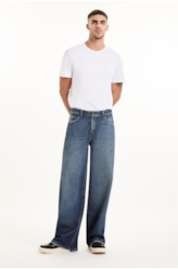Calça Vintage Denim Wide Leg Lav. Escuro