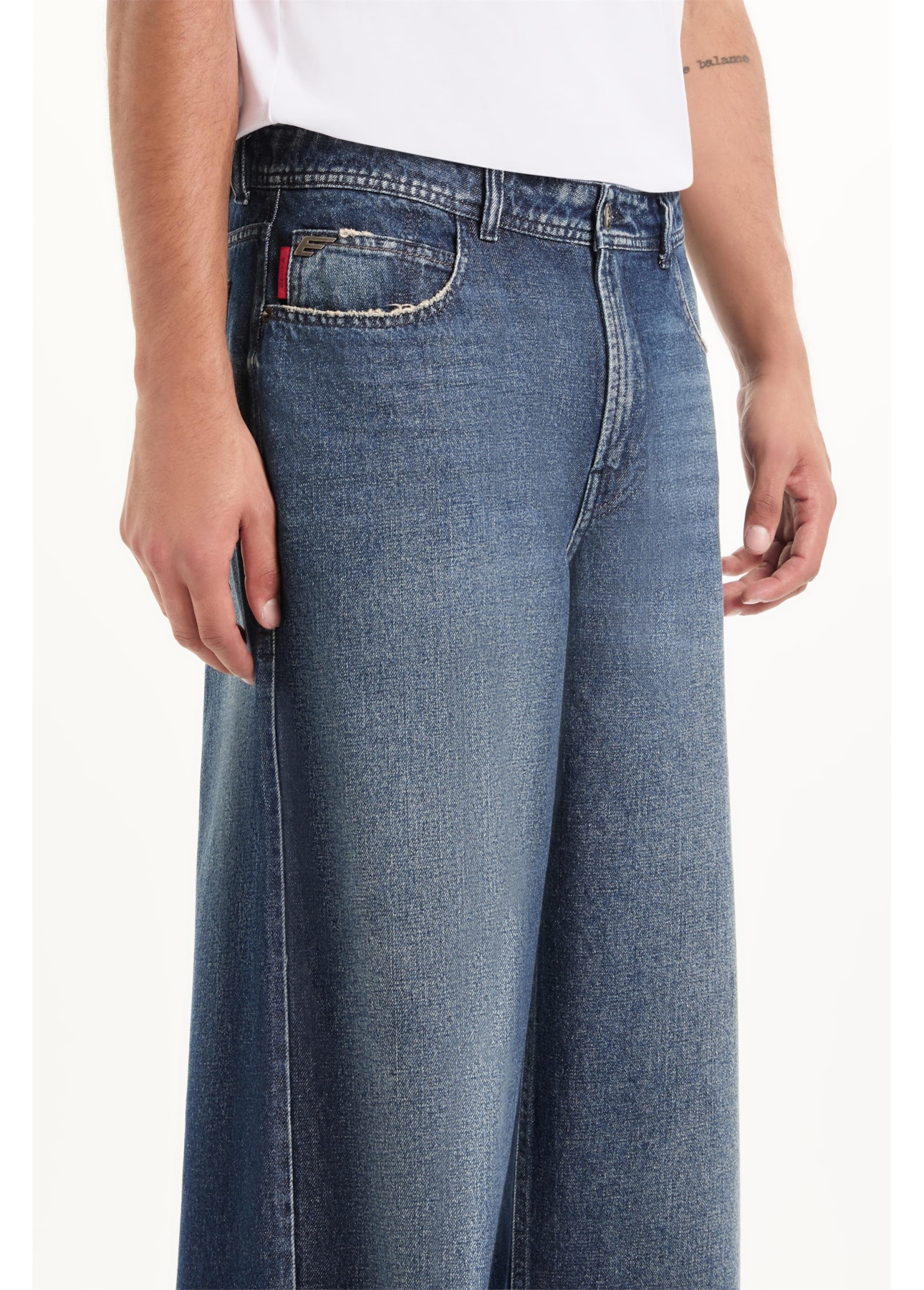 Calça Vintage Denim Wide Leg Lav. Escuro
