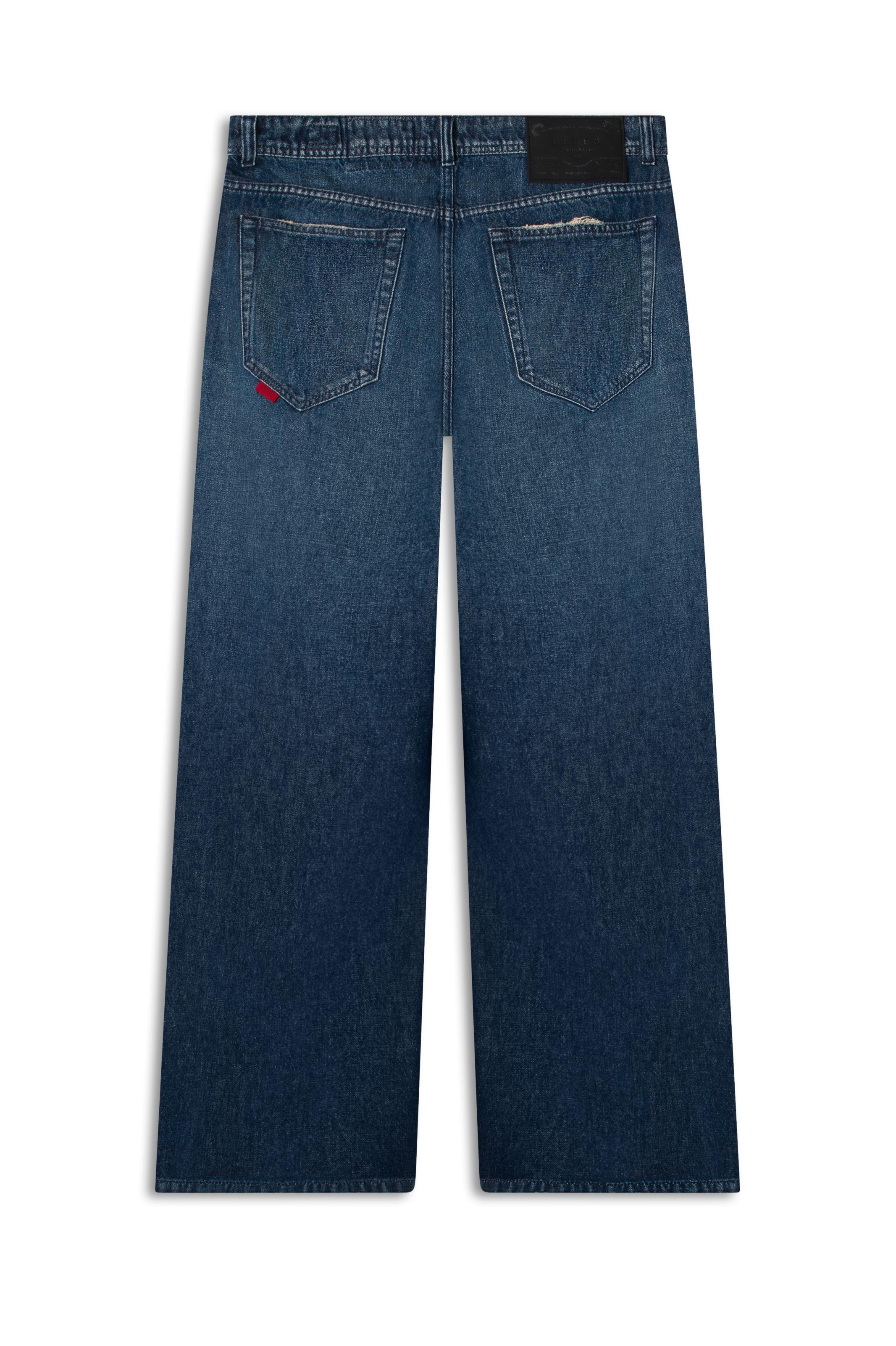 Calça Vintage Denim Wide Leg Lav. Escuro