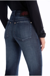 Calça Visco Indigo Elastic 1867-Lav.Escuro C/Resina