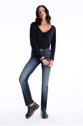 Calça Visco Indigo Elastic 1867-Lav.Escuro C/Resina