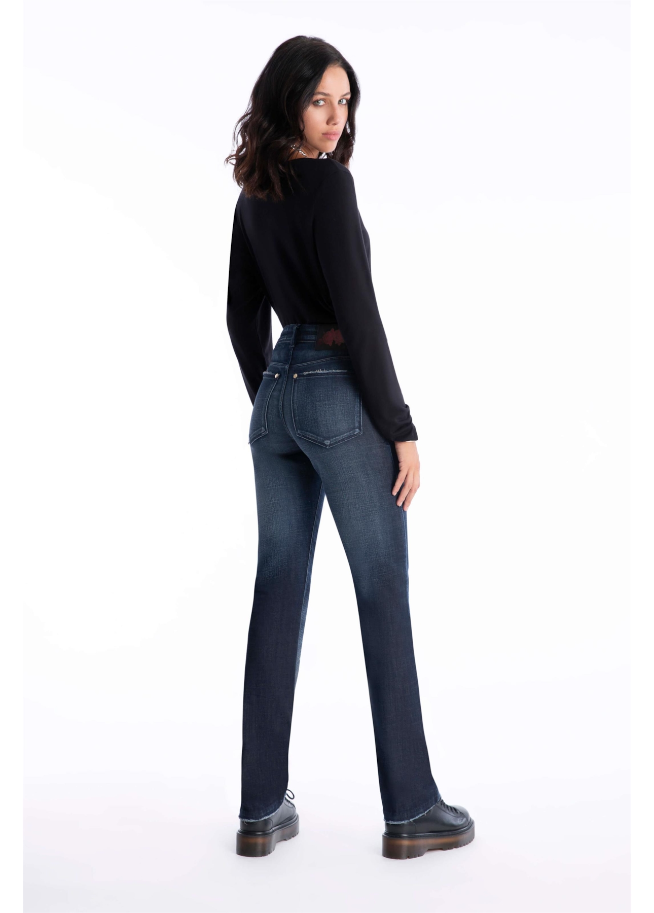 Calça Visco Indigo Elastic 1867-Lav.Escuro C/Resina